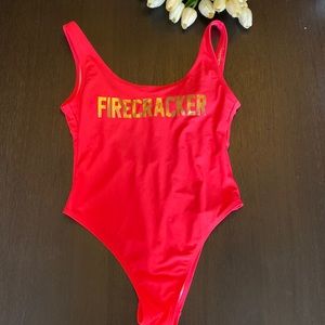 Xhilaration bathing suit. Size medium color neon pink